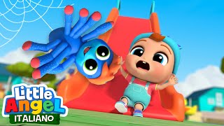 Incy wincy aiuta Gianni | Whisky il ragnetto nel parco giochi | Little Angel Italiano