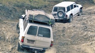 Toyota Land Cruiser 80 vs  Nissan Patrol GQ offroading 4wd 4x4