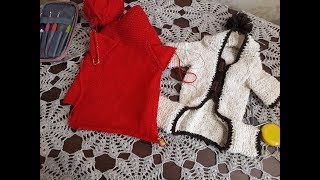 Комбинезон спицами для щенка. Часть 4.