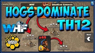 *SO STRONG* MAX HOGS TH12! WHF vs One Hive Genesis War Recap CWL INVITE - CLASH OF CLANS coc
