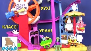 Видео для Детей! Губка Боб Квадратные Штаны – АТТРАКЦИОН МИР ПЕРЧАТОК! Мультики для Детей