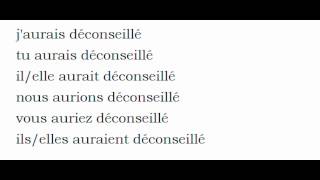 Conjugaison visuelle # Verbe = Déconseiller =