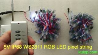 5V IP68 WS2811 RGB LED pixel string - kutop.com