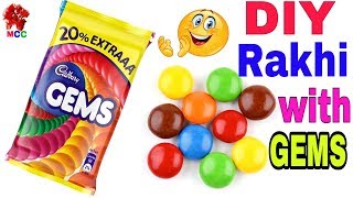 DIY: how to make Rakhi with Gems Chocolate |Rakhi for Kids |#Rakshabandhan |#Rakhi Designs