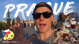 FIRST TIME IN PRAGUE! ???Must Try Food + History of Charles Bridge (Czech Republic) (Ep.1)