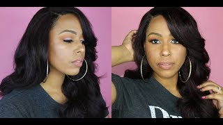 Sensationnel Empress Lace Front Edge Curved Parting Wig Edina | 99J | Glamourtress.com