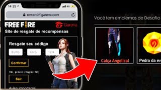 RESGATE O CÓDIGO DE 250 DIAMANTES!! PEGUE A CALÇA ANGELICAL DE VOLTA NO FREE FIRE!! NOVA ATUALIZAÇÃO