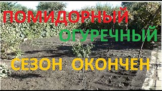 УБИРАЕМ ПОМИДОРНЫЕ и ОГУРЕЧНЫЕ ГРЯДКИ