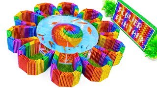 DIY - Build Stone Flower Aquarium Fish Tank With Magnetic Balls (Satisfying) - Magnet Balls