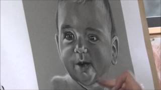 Portrait enfant au fusain par Philippe Flohic 010315