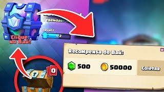 GANHEI UM BAÚ LENDÁRIO NO BAÚ GRÁTIS! Clash Royale