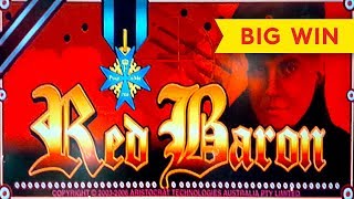 AWESOME RETRIGGER! Red Baron Slot - BIG WIN BONUS!