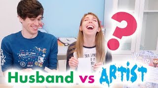 Husband vs ARTIST Wife - 1 Minute Drawings!