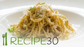 Best Spaghetti aglio e olio recipe made with wholemeal spaghetti and traditional Italian ingredients