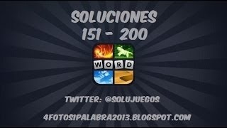 4 fotos 1 palabra | Nivel 151 - 200 Actualización 2013 SOLUCIONES