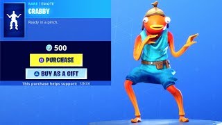 Fortnite NEW Encrypted Emote CRABBY..! (Item Shop Showcase) Fortnite Battle Royale