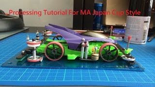 Tamiya Mini 4WD Tutorial Japan Cup Style MA chassis Body Damper system Car full Processing