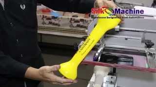 Imprimindo copo yard cup longo na Maquina Silk Machine