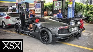 How Much Fuel Does The $1M LB-WORKS Lamborghini Aventador "Drink" In Vietnam ??? | XSX