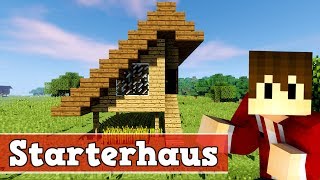 Wie baut man ein Starter Haus in Minecraft | Minecraft Starterhaus bauen deutsch
