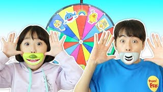 Mashu Funny Playing with Magic Wheel 뽀로로 핑크퐁 쿵푸팬더 슈렉 캔디 입술사탕 마슈의 복불복 룰렛놀이! 마슈브이로그 Mashu Vlog