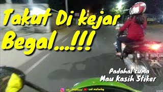 Di Sangka Begal | Padahal Lagi Bagi-Bagi Stiker | Motovlog Indonesia