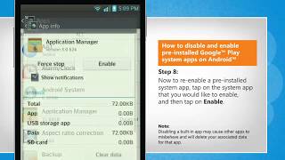 How to Enable?Disable pre-installed Google™ Play system apps on Android™