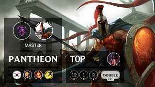 Pantheon Top vs Akali - KR Master Patch 9.12