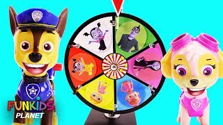 Vampirina & Paw Patrol Skye & Chase Toys Play Mega Spinning Wheel Game