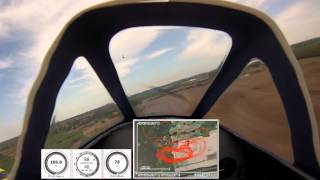 RC Plane flying at 600m cockpit view
