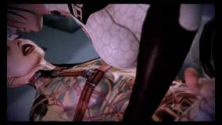 Mass Effect 2 lesbian love scene. Fem Shepard & Subject Zero (Jack).