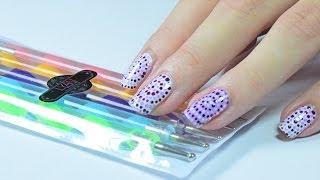 Diseño de uñas en espiral usando punteros
