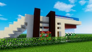 СОВРЕМЕННЫЙ ДОМ В СТИЛЕ ХАЙТЕК, МОДЕРН В МАЙНКРАФТ, УРОК, ПОСТРОЙКА (STARTER HOUSE MINECRAFT)