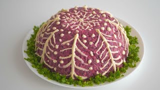 Салат "Сельдь под куполом" / Сельдь под шубой