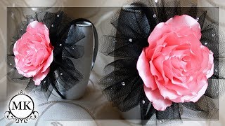 Ободок "Роза".  МК. Канзаши. DIY. / Headband. Rose. Kanzashi.