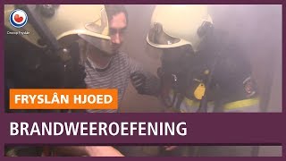 REPO: Grote brandweeroefening in Leeuwarder studentenhuis