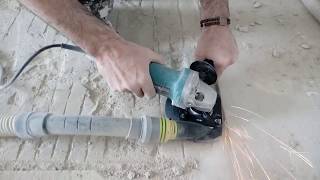 Кожух для болгарки Makita 125 диаметра в работе.