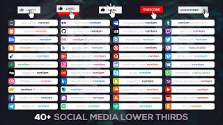 Social Media Lower Thirds Premiere Pro