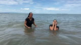 Casey & Eve Beach Fun in Beach | wetlook girl