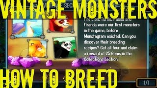 Monster Legends | Vintage Monster Collection | How to Breed Fire Lion, Turtle, Panda, Firanda
