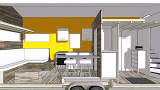Remco's Tiny House Breda: SketchUp design walkthrough