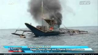 [ANTV] TOPIK, Kapal Pencuri Ikan Asal Filipina Ditenggelamkan