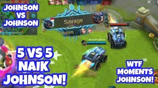 SAVAGE NGAKAK! 5vs5 Naik Johnson! Hayabusa Mode Mayhem | Mobile Legends Indonesia