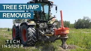 Machine Can Destroy A Tree Stump In Seconds