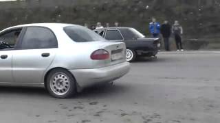 Драг рейсинг 2014 деу ланос против форд сиера, street racing 2014