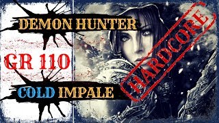 Diablo 3 HARDCORE | GR 110 SOLO CLEAR | SHADOW IMPALE  | Patch 2.6.4 | Season 16 Demon hunter
