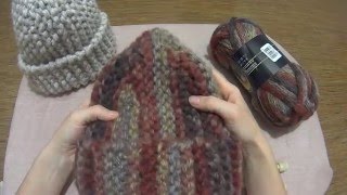 Вяжем  модную шапку за час спицами