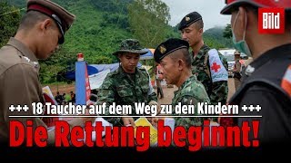 Die Rettung der Kinder läuft! +++ Höhlen-Drama in Thailand