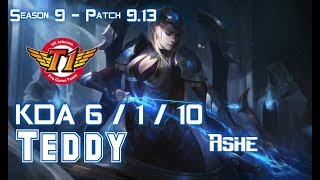 SKT T1 Teddy ASHE vs KAI'SA ADC - Patch 9.13 KR Ranked