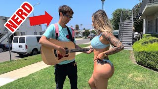 Nerd Picks Up Girls With Amazing Voice!